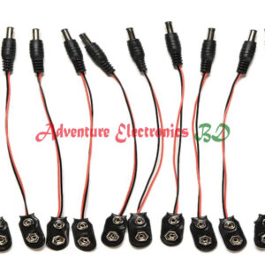 DC Barrel Jack With 9V Battery Clip
