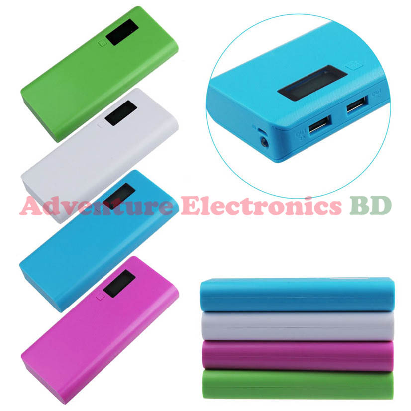 LCD Power Bank Case 5 Battery
